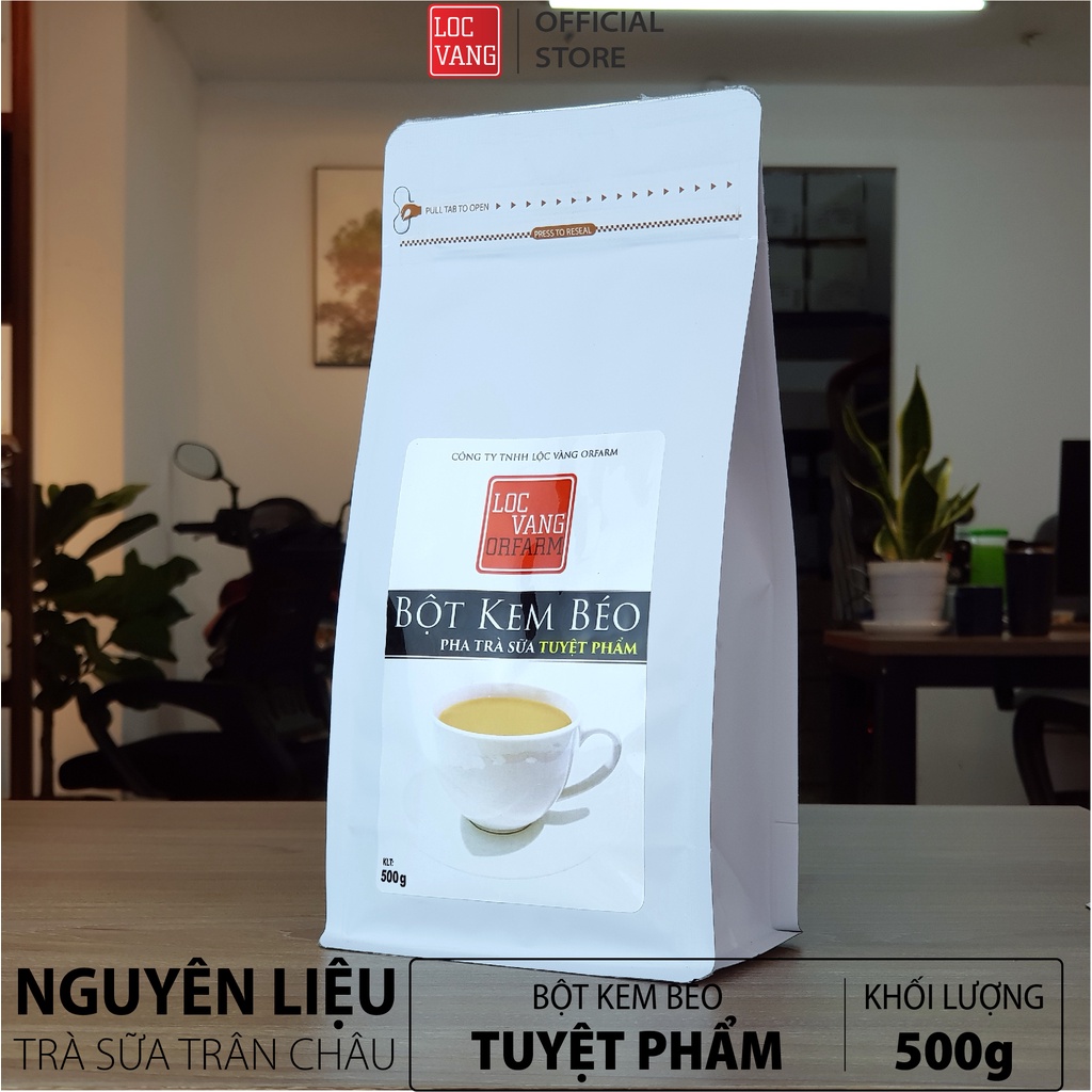 Bột Kem Béo Nguyên Liệu Làm Trà Sữa Trân Châu Tự Pha TUYỆT PHẨM 500g