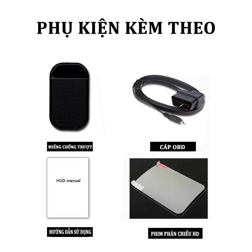 HUD A200 - HUD Ô Tô Hiển Thị Tốc Độ Trên Kính Lái