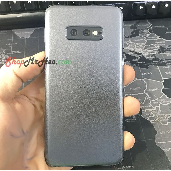 Skin Dán Mặt Sau Lưng Vân 3D Samsung Galaxy S10e - S10 - S10 Plus - S10 5G - Carbon, Nhám, Hình hộp, Vân Da