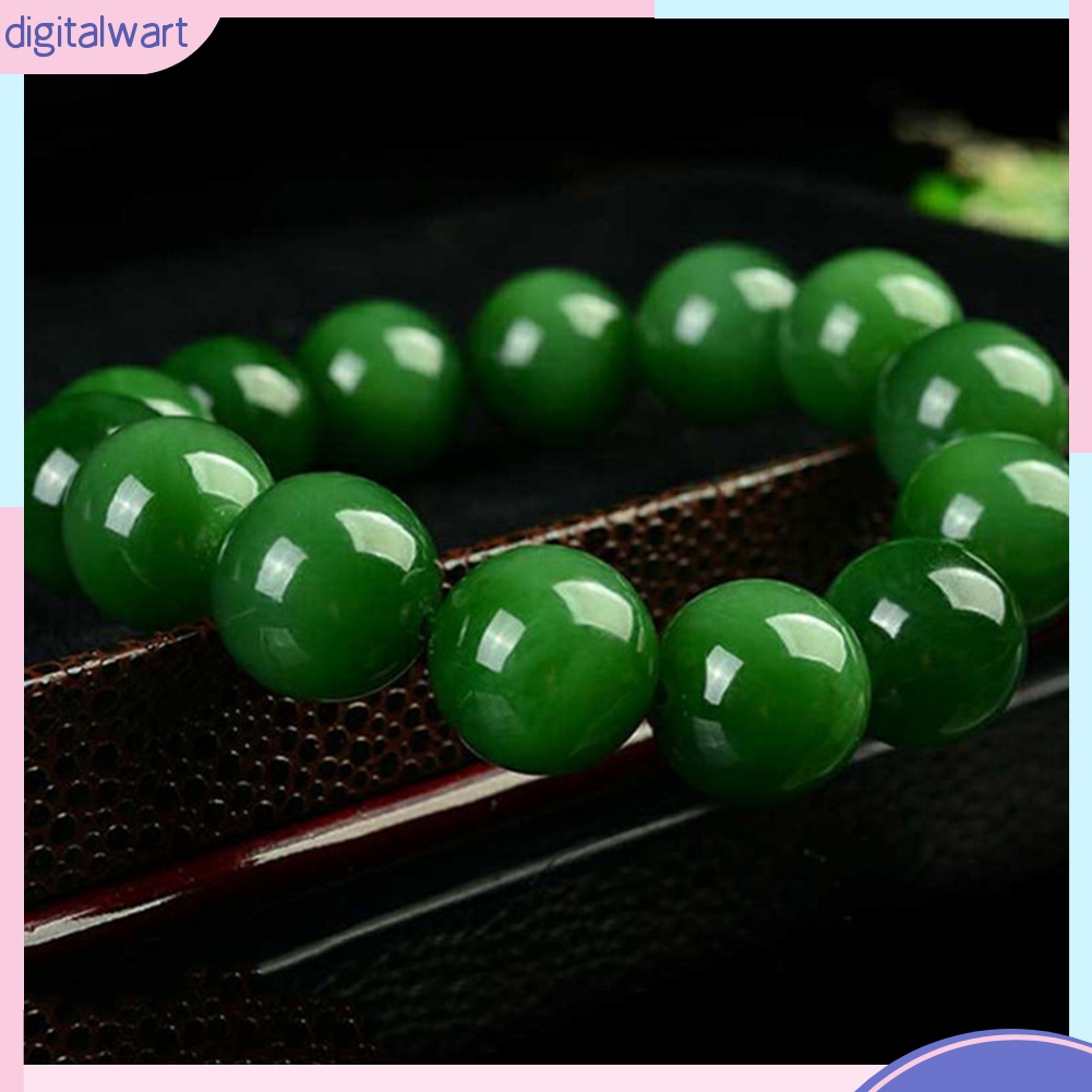 Vòng tay co giãn màu xanh ngọc bích kích thước 10mm