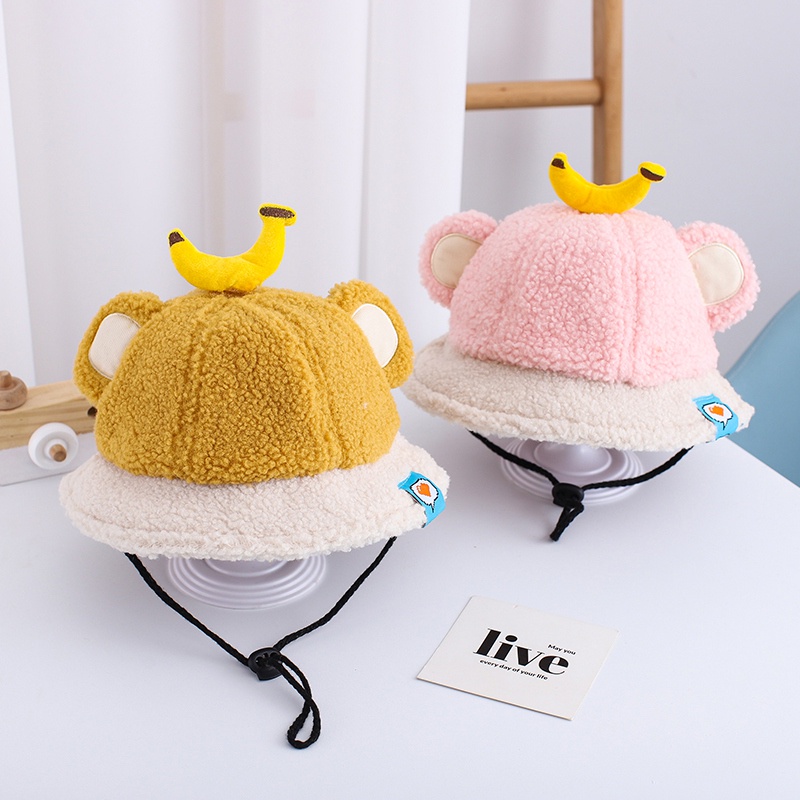 Mũ vành hình quả chuối hoạt hình thời trang cho bé