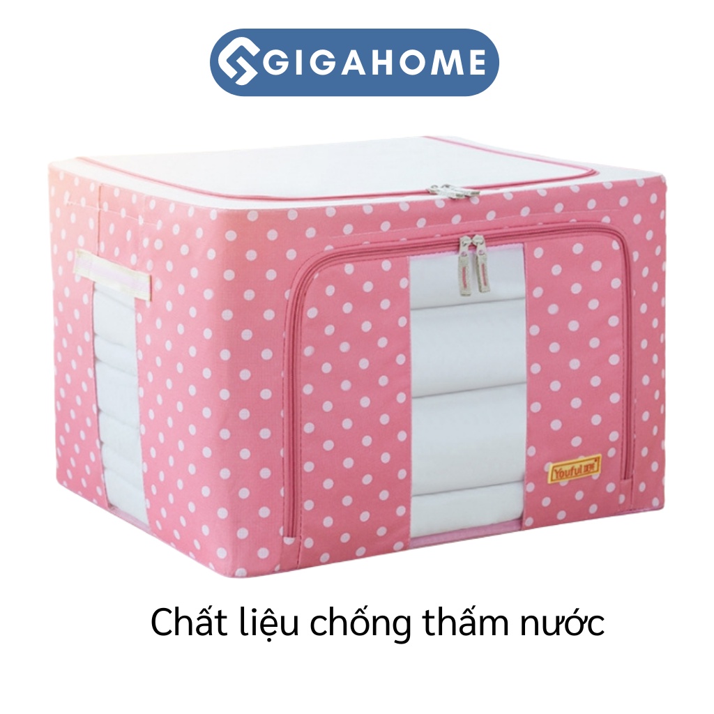 Túi Hộp Đựng Quần Áo, Chăn Màn GIGAHOME Khung Thép Loại To 100L, Chống Bụi Bẩn 4299