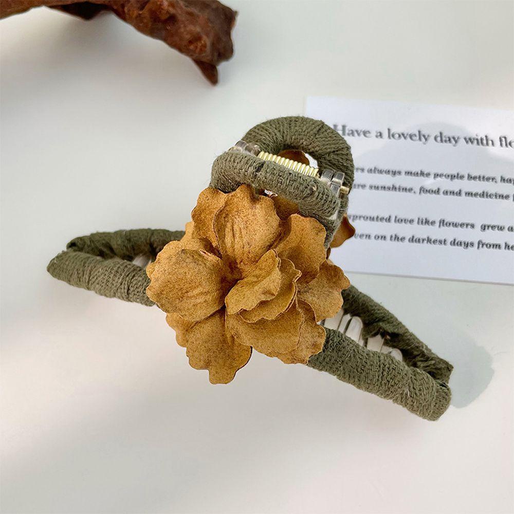 Kẹp Tóc Càng Cua Đính Hoa Hồng Lớn Kiểu Vintage Thời Trang Cho Nữ WMES15H Giá Đỡ