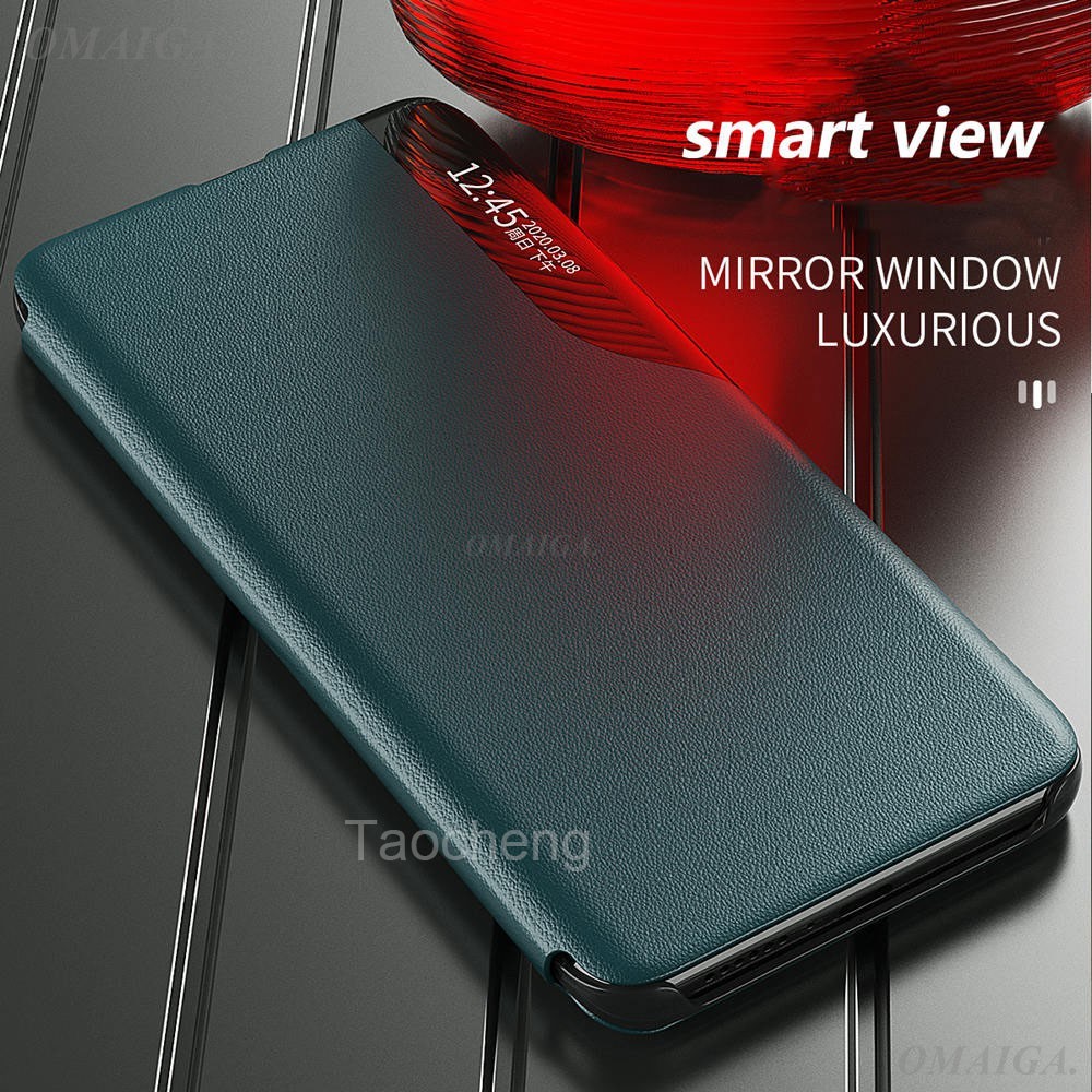 Vỏ Bao Da Điện Thoại Nắp Lật Gương Nam Châm Cho Samsung Galaxy S10 Lite S9 S8 Plus S7 Edge S10Lite S10Plus S9Plus S8Plus Giá Đỡ