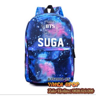 Balo galaxy bts suga - vải canvas loại xịn