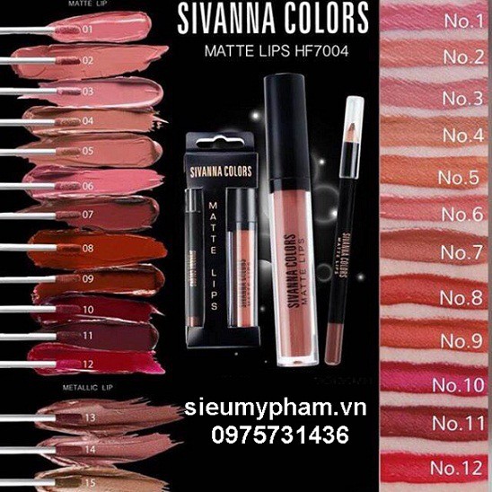 Son Kem Lì Sivanna Colors Matte Lips