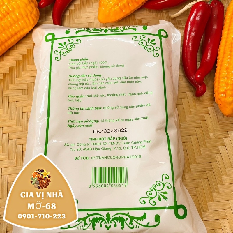 Bột bắp Korea nguyên chất - gói 500gr