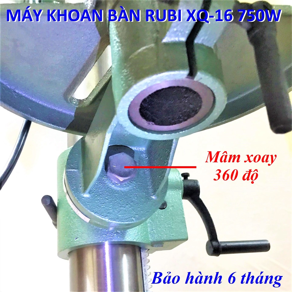 Máy Khoan Bàn RUBI XQ-16  - Cao 1m - Máy Khỏe, Chạy Êm - Khung Bệ Chắc Chắn - Bảo Hành Toàn Quốc 12 Tháng