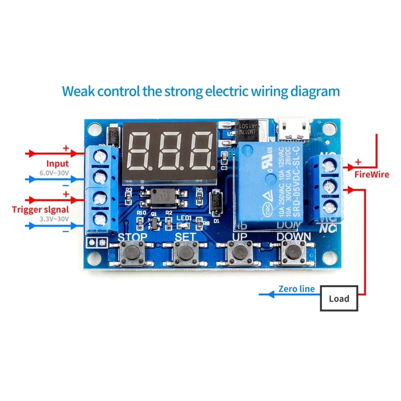 Module relay thời gian DC 6-30V