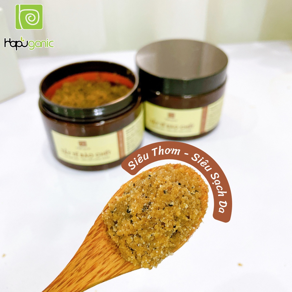 BODY SCRUB - TẨY TẾ BÀO CHẾT CAFE DỪA HAPUGANIC HANDMADE 200Gr