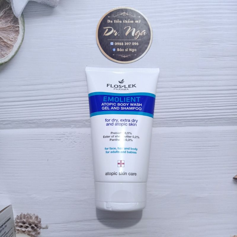 ✔️ Floslek Atopic Shower Body Wash Shapoo- gel tắm gội dịu nhẹ