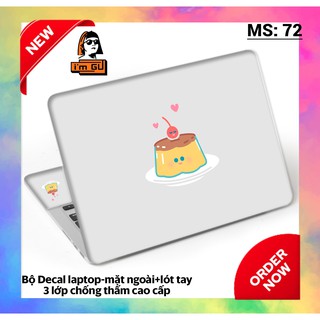 BỘ DECAL CUTE DÁN BẢO VỆ TRANG TRÍ LAPTOP  Decal cao cấp 3 lớp chống thấm TẤT CẢ CÁC DÒNG MÁY MACBOOK/ACER/HP/DELL