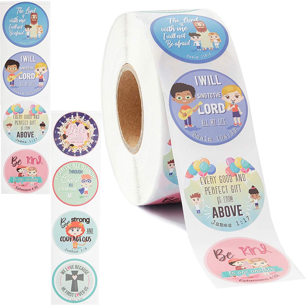 Set 500 miếng dán họa tiết hoạt hình dễ thương dùng trang trí 2.5cm