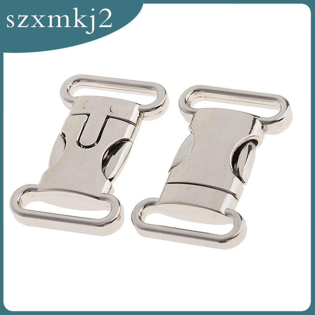 Set 2 Khóa Cài Kim Loại Gắn Dây Đeo Túi Xách / Paracord Làm Thủ Công Zxmkj2