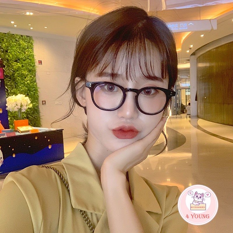 Kính cận thời trang nam nữ chữ V mắt tròn bảo vệ mắt chống tia UV, kính giả cận Unisex 027 | BigBuy360 - bigbuy360.vn