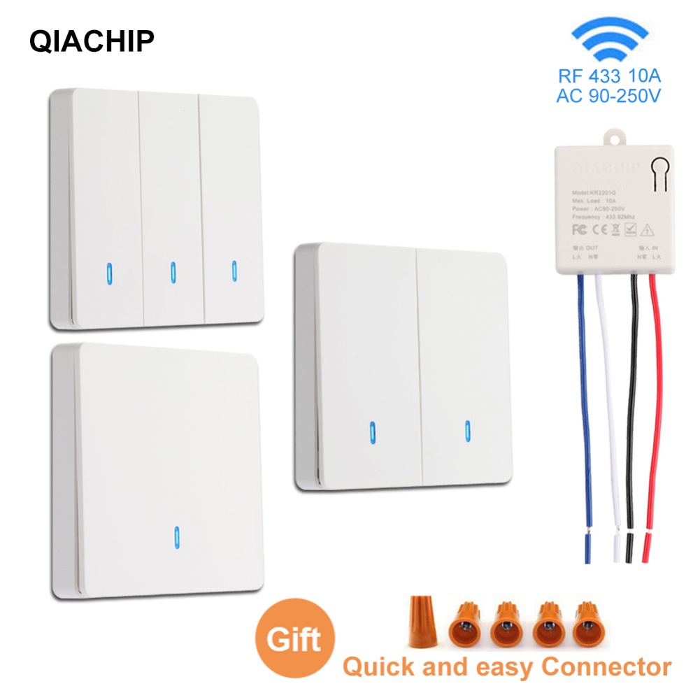 Công Tắc Thông Minh Wifi Mới 2022 Công Tắc Thông Minh Không Dây Đèn Led Kr2201g-4 220V Công Tắc Bảng Điều Khiển Gắn Tường Rf 433Mhz Cloud1