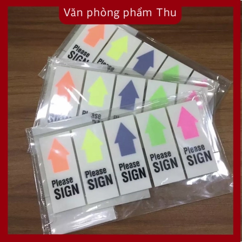 Note Trình Ký Sign Here Pronoti 45649 ( 20x48mm ) Note trình ký please Sign