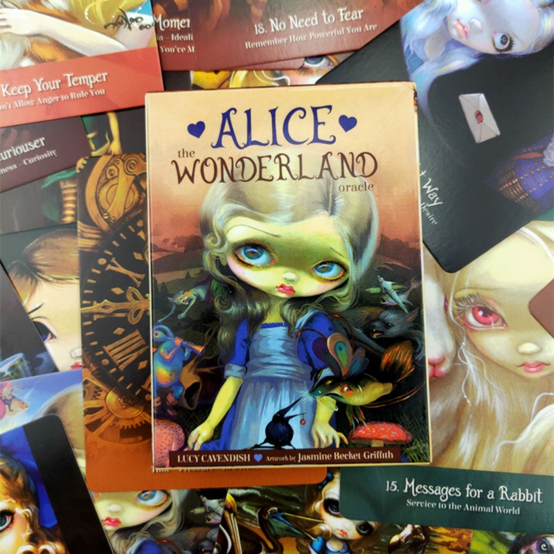 Bộ Bài Tarot 45 Lá In Chữ Tiếng Anh Alice The Wonderland