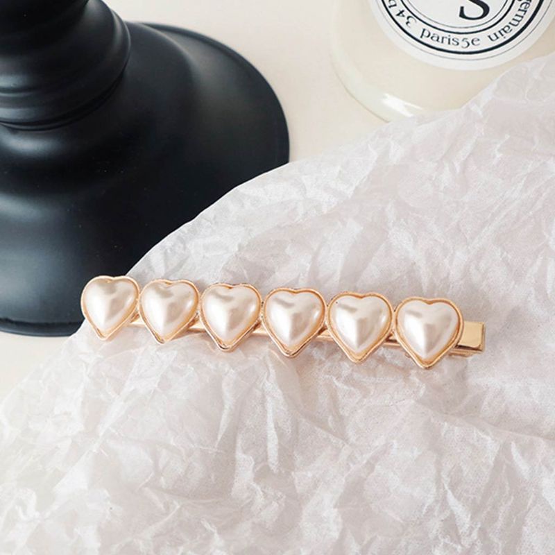 Kẹp Tóc Đính Ngọc Trai Giả Phong Cách Vintage Cho Nữ