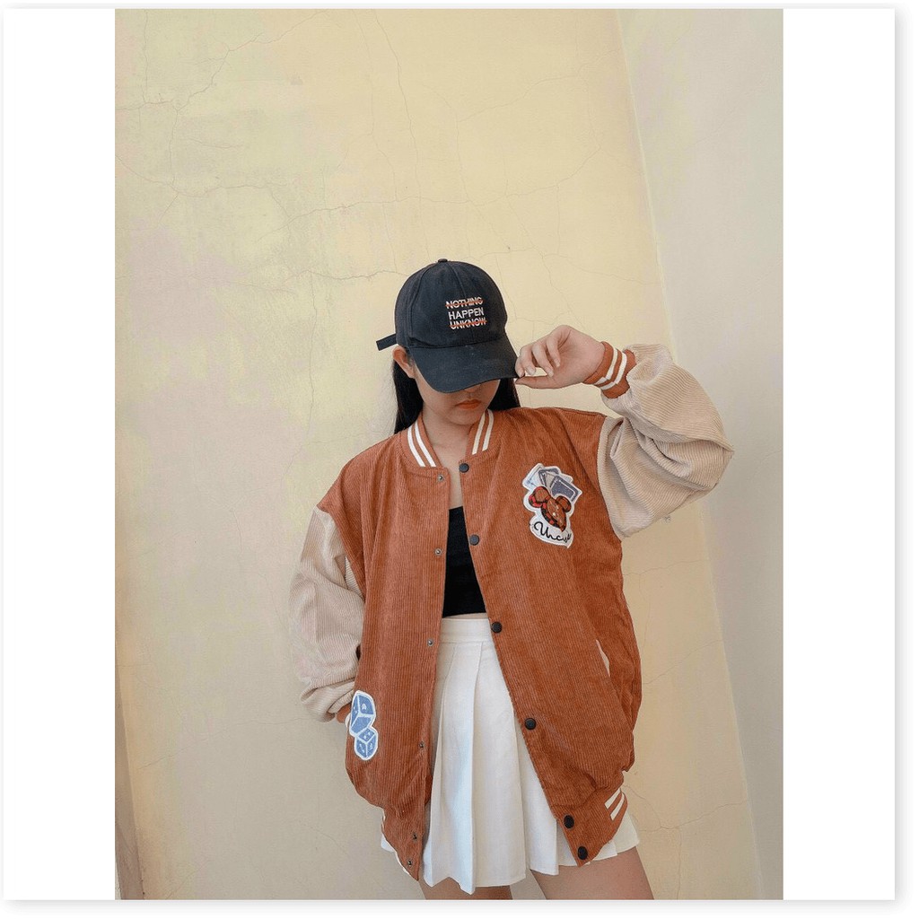 ÁO KHOÁC NHUNG BOMBER NỮ,THIẾT KẾ CHẤT LIỆU VÃI THOÁNG MÁT HỢP THỜI TRANG  THỜI TRANG KME.STORE