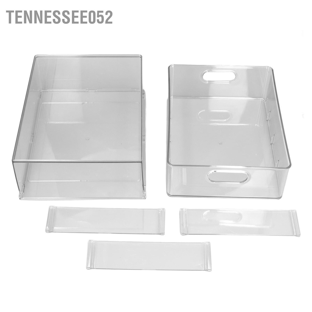 [Hàng Sẵn] Hộp đựng đồ ngăn kéo để bàn trong suốt có thể xếp chồng lên nhau đa chức năng 3/6L【Tennessee052】
