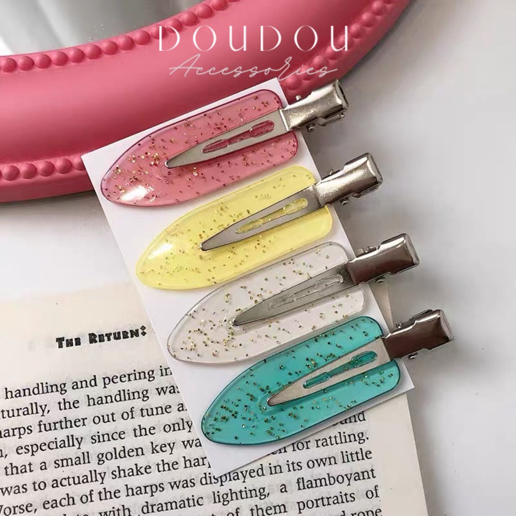 Kẹp tóc mỏ vịt đơn giản DOUDOU Phụ kiện kẹp tóc xinh Cặp tóc nữ Kẹp tóc phong cách Hàn Quốc thời trang FJ011
