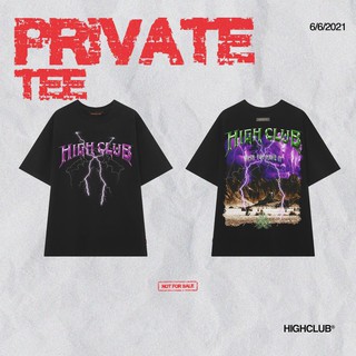 [TẶNG KHÔNG BÁN] Áo Thun PRIVATE Tay Lỡ Unisex Nam/Nữ Đen Cổ Tròn - HIGHCLUB Brand Chính Hãng