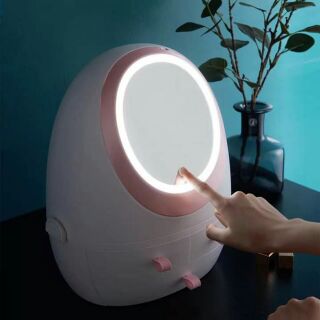 kệ đựng mỹ phẩm quả trứng có đèn Led
