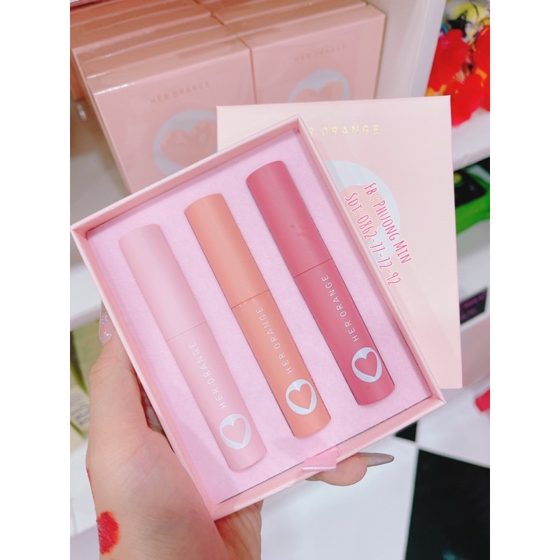 SET SON TRÁI TIM 3 CÂY | BigBuy360 - bigbuy360.vn