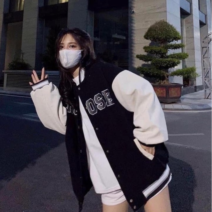 Áo Khoác Nữ, Áo Khoác Bomber Choose Nỉ Nhung Phối Tay Hot Hit