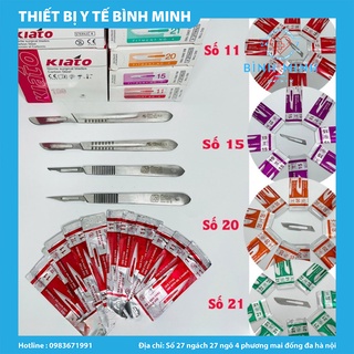 Hộp 100 lưỡi dao mổ số 11, 15, 20, 21 - chính hãng kiato ấn độ