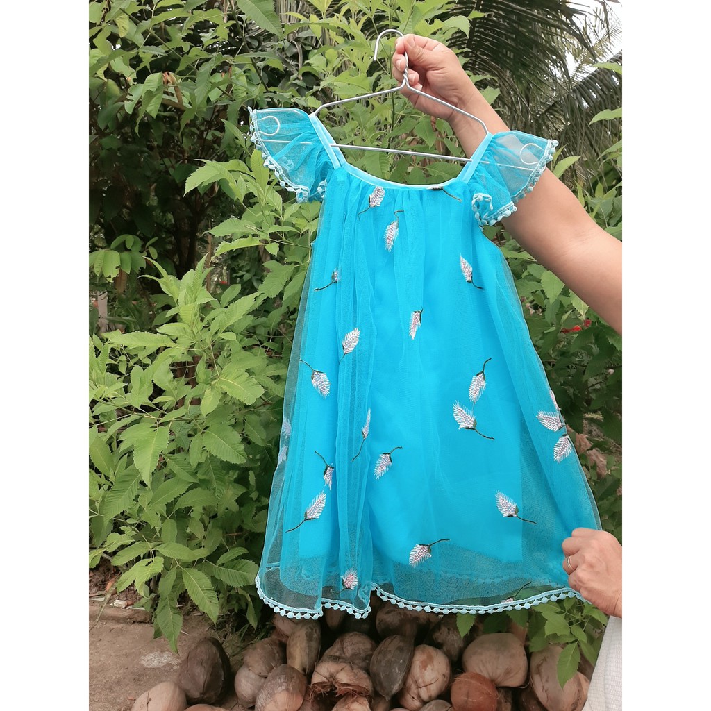 Váy suông cánh tiên đẹp dịu dàng cho bé 2 màu 17-19kg