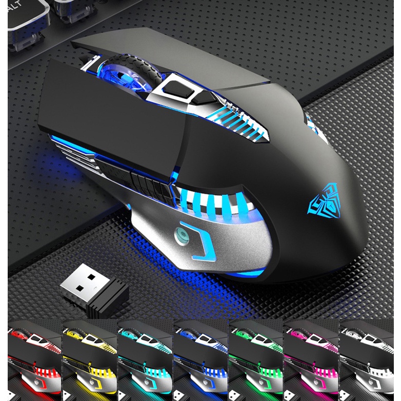 Chuột không dây gaming AULA SC200 - 2 Chế độ Bluetooth & 2.4G - Đèn LED RBG - Hàng chính hãng có sẵn