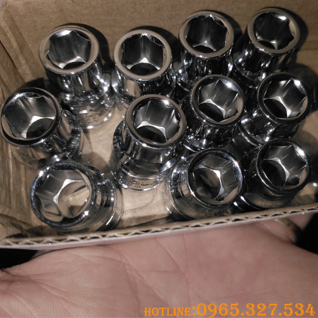 Khẩu 3/8 inch Nhật Bản,Khẩu Trắng ngắn - Kouritsu thép CR-V