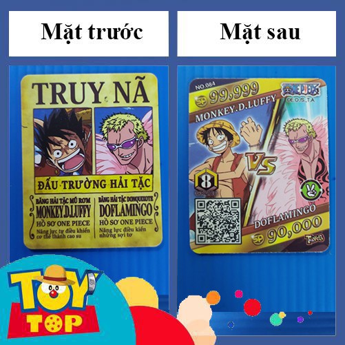Thẻ bài Toonies One Piece truy nã phiên bản song đấu - đấu trường hải tặc thẻ 2nd có trầy