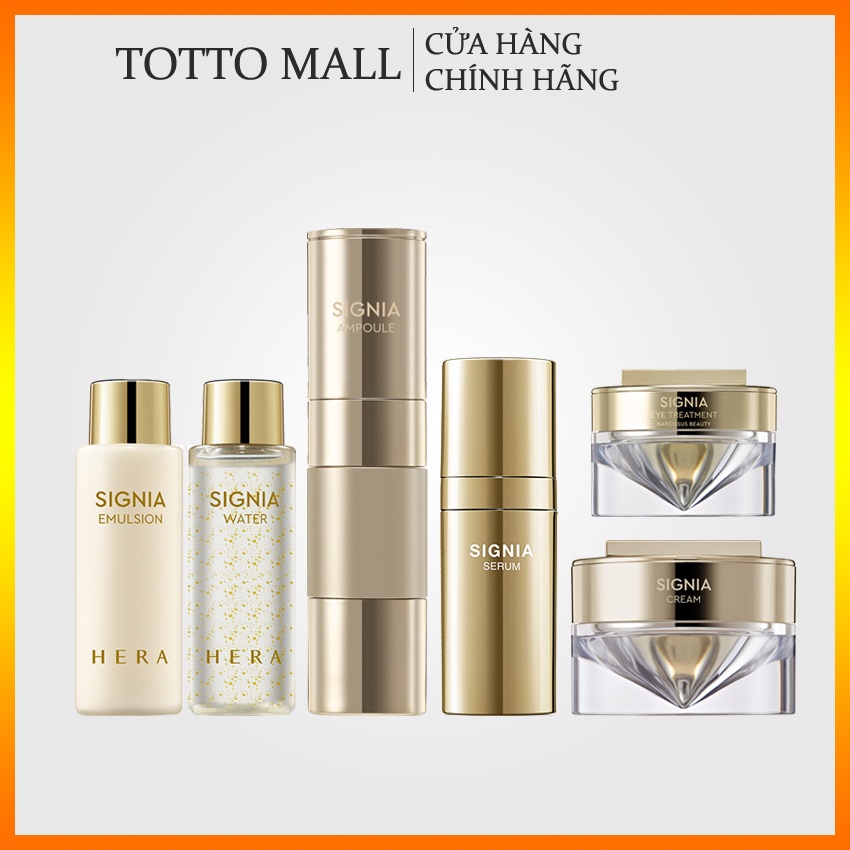 [Có Bill] Set Hera Vàng Signia Deluxe Kit 6 item - Bộ sản phẩm tái tạo da Hera vàng 24k; Hera Signia