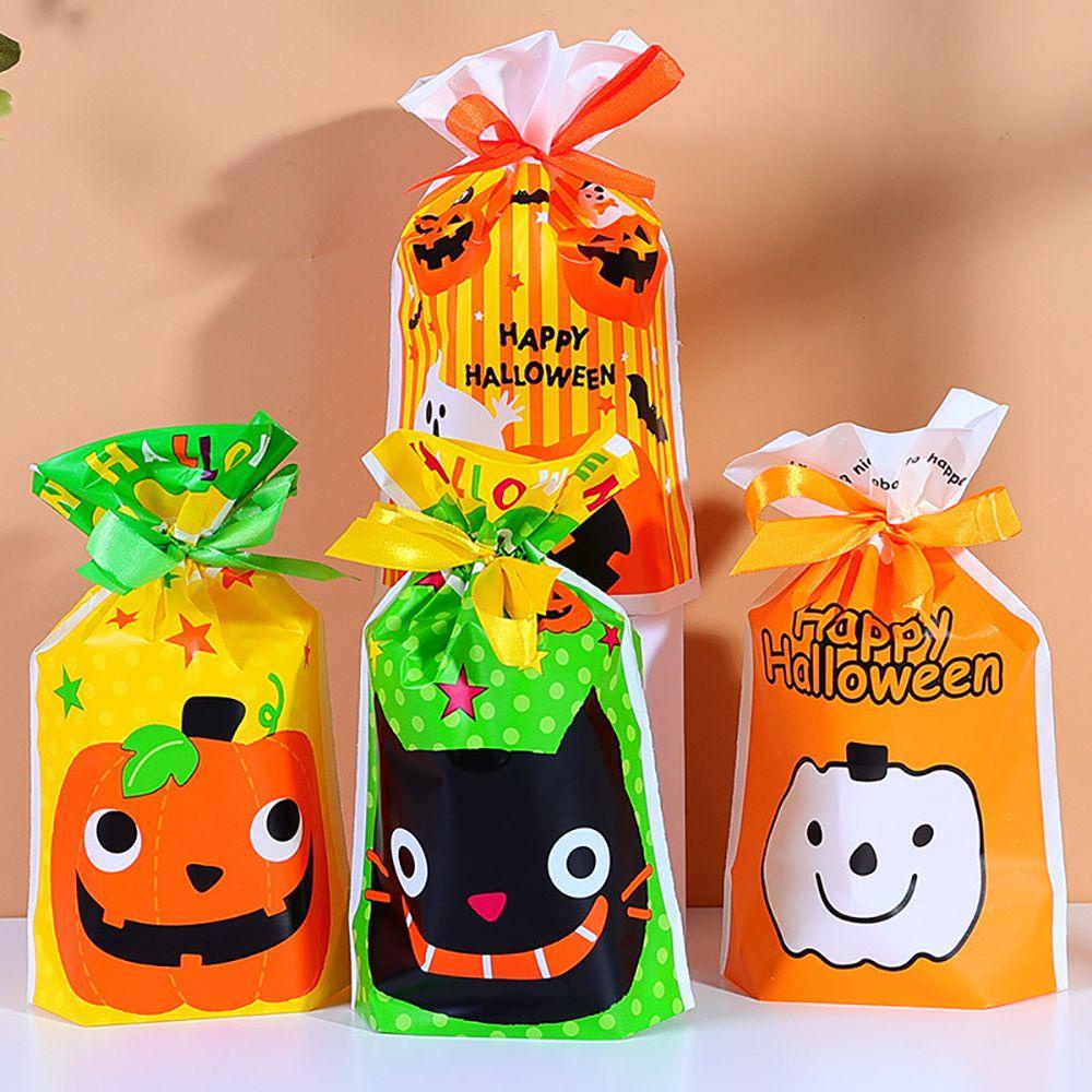 CHOOKEY 50 Túi Đựng Kẹo Halloween Hình Bí Ngô