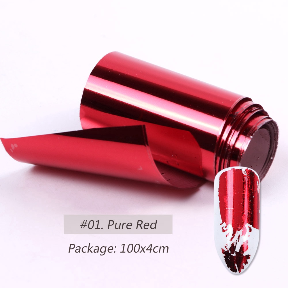 Set 14 giấy bạc nhiều màu tùy chọn dùng trang trí móng tay