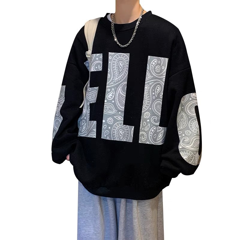 Áo Nỉ Nam Cổ Tròn oversize Phong Cách Retro Mỹ Mới Nhất Dành Cho Mùa Thu Fru126