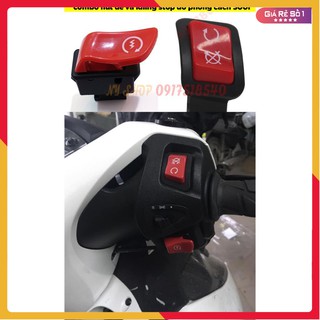 💥 combo nút đề +idling stop màu đỏ 300i lắp SHVN2012-2019, sh2010 💥