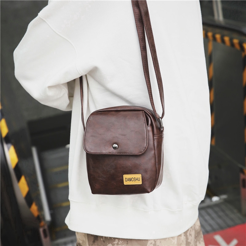 Túi đeo chéo bằng da phong cách vintage cho nam | BigBuy360 - bigbuy360.vn