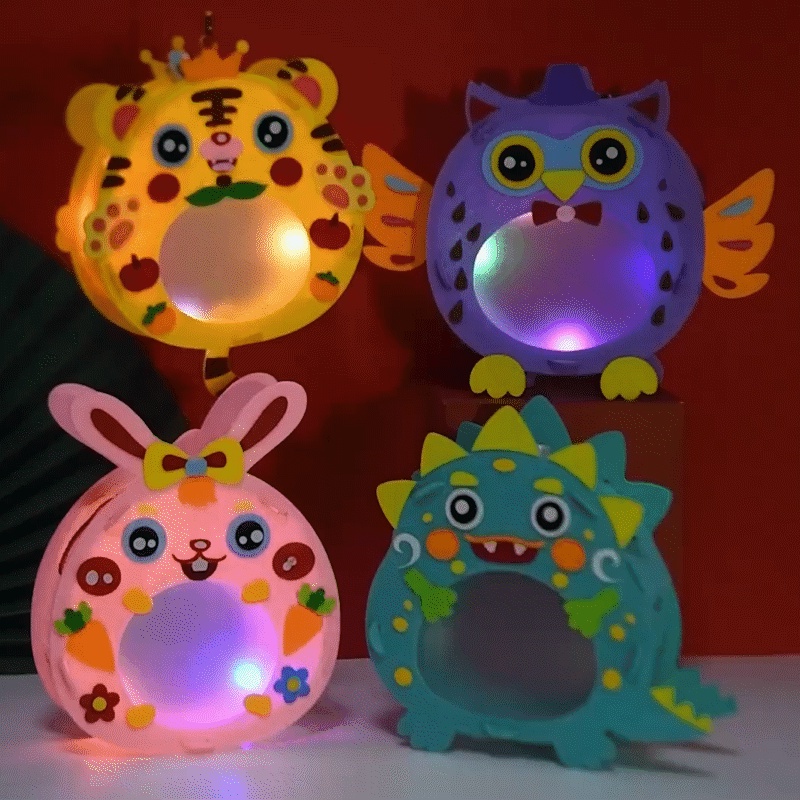 Lồng Đèn Hình Thỏ Hoạt Hình Thủ Công diy Dành Cho Trẻ Em