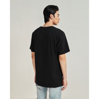 Áo phông nam cotton Highway (Menswear) Connected đen