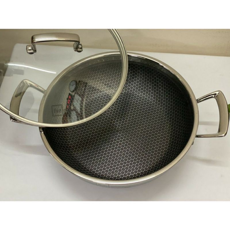 Chảo Chống Dính 3 Đáy Fivestar công nghệ Blackcube sâu lòng inox 304 cực bền