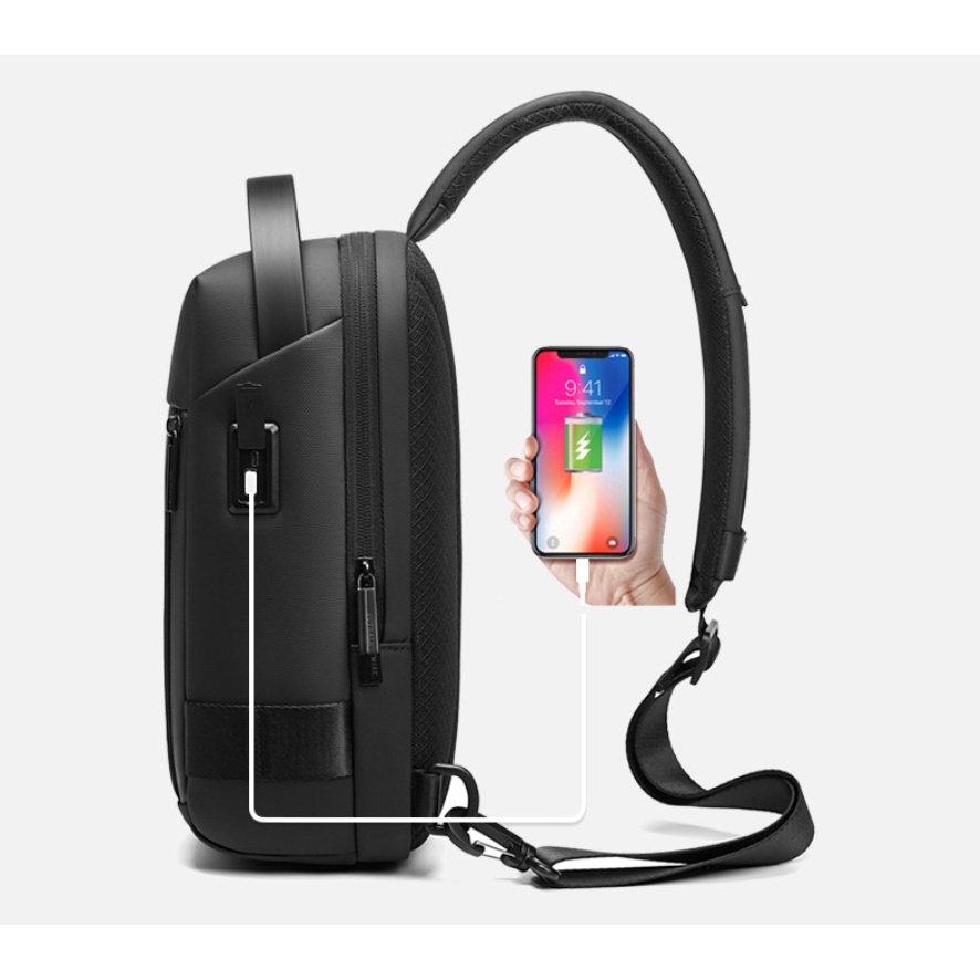 Túi đeo chéo đeo ngực nam cao cấp phong cách châu âu