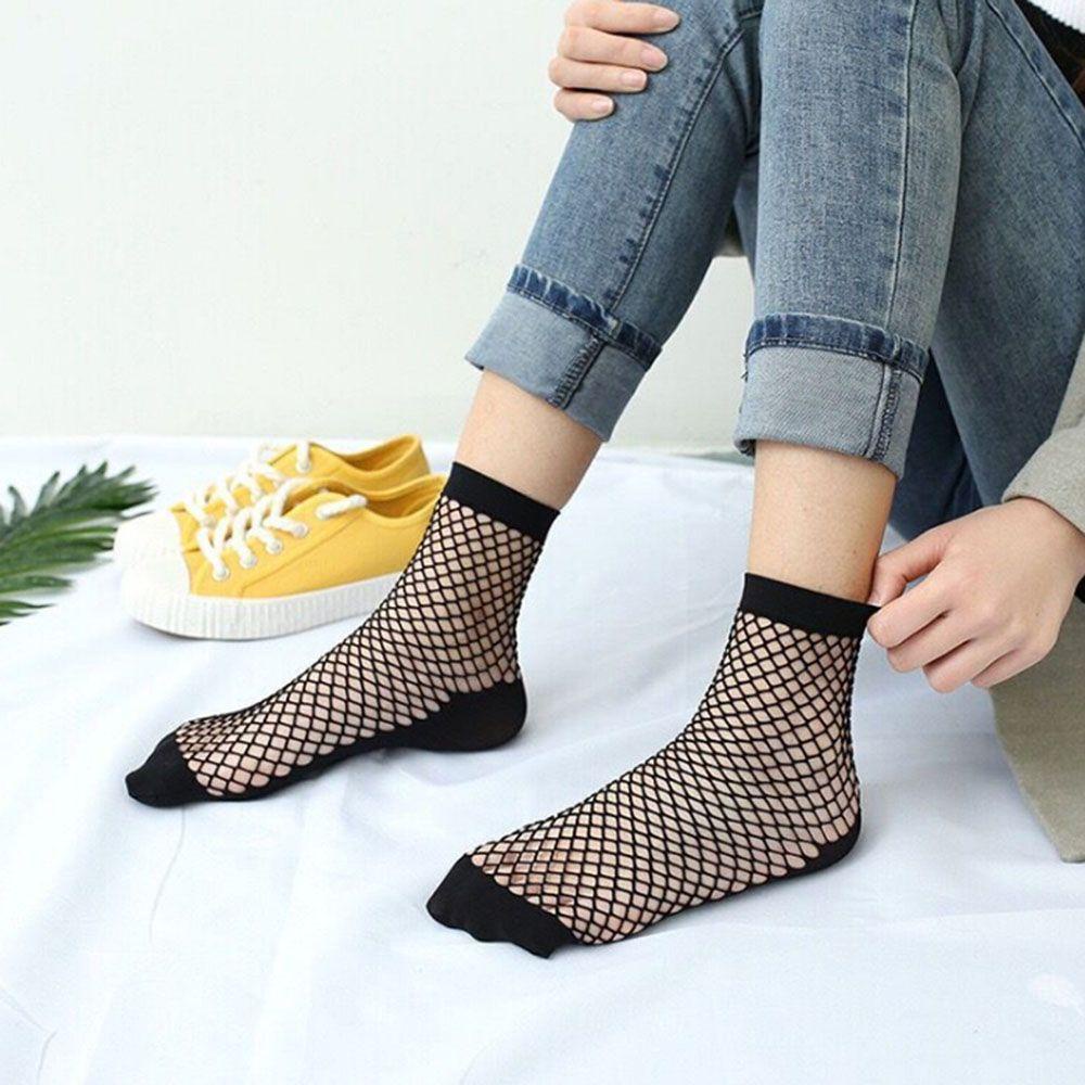 Tất Lưới Đen Phối Ren Hoa Xuyên Thấu 2Life