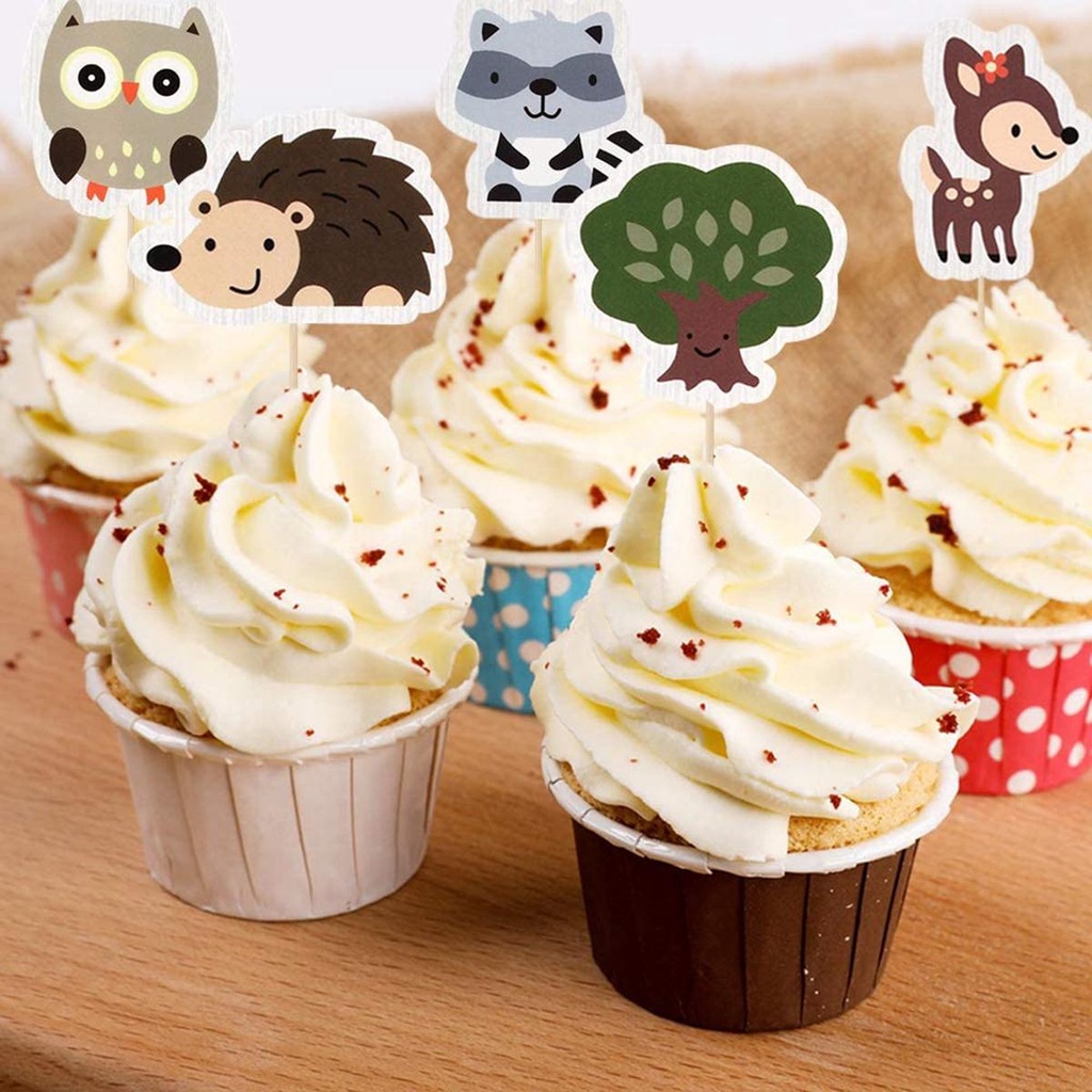 Set 48 Que Cắm Trang Trí Bánh Cupcake Dễ Thương
