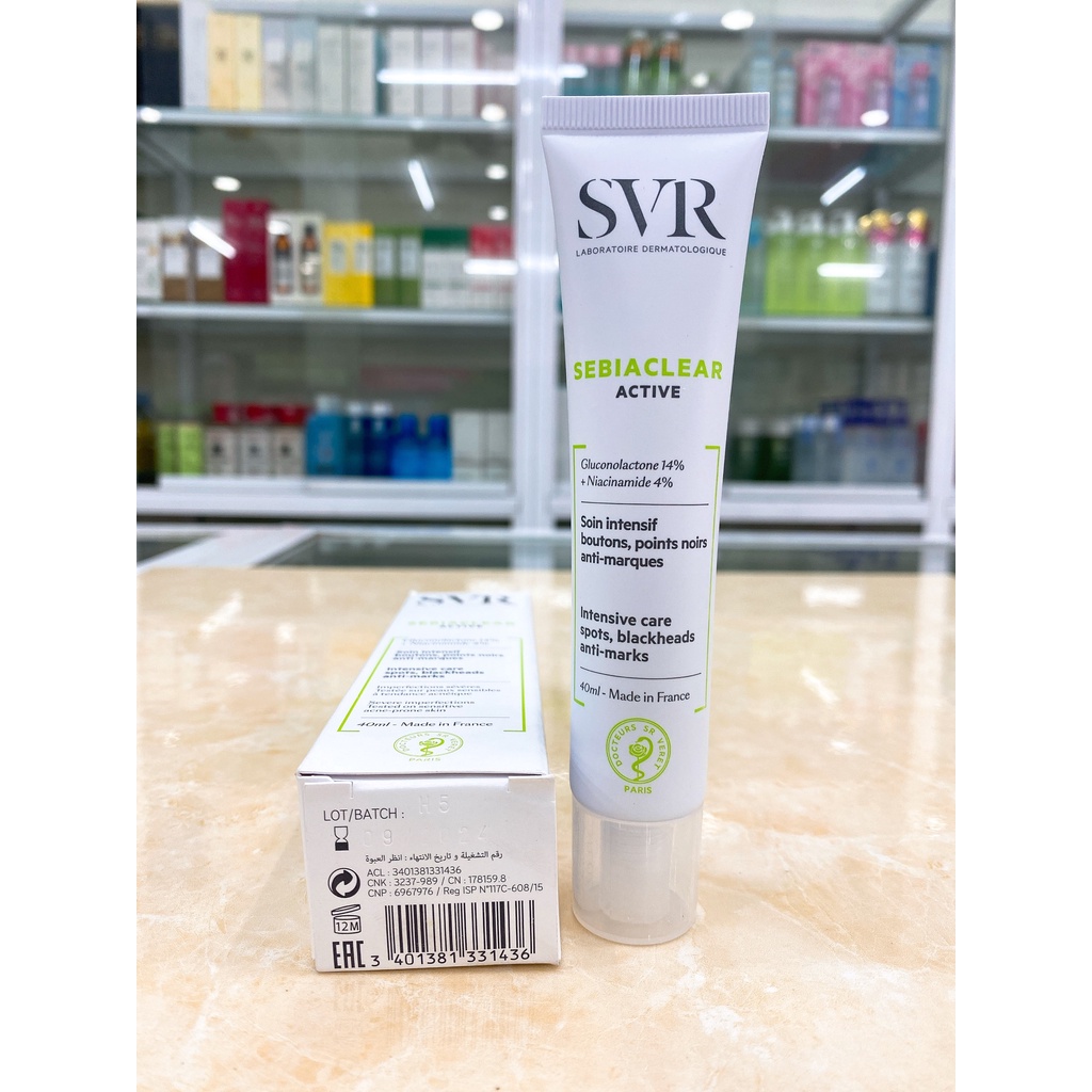 Kem Dưỡng SVR Làm Giảm Mụn &amp; Giúp Loại Bỏ Dầu Cho Da 40ml Sebiaclear Active