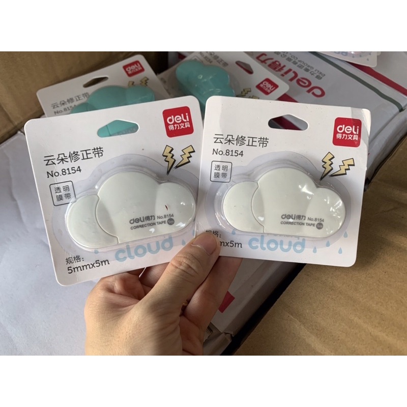 Bút xoá kéo xoá băng hình đám mây deli 8154