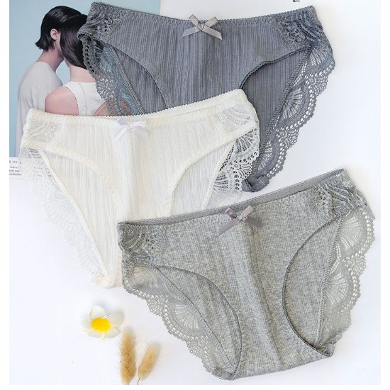 Quần Lót Cotton Tăm Viền Ren | BigBuy360 - bigbuy360.vn